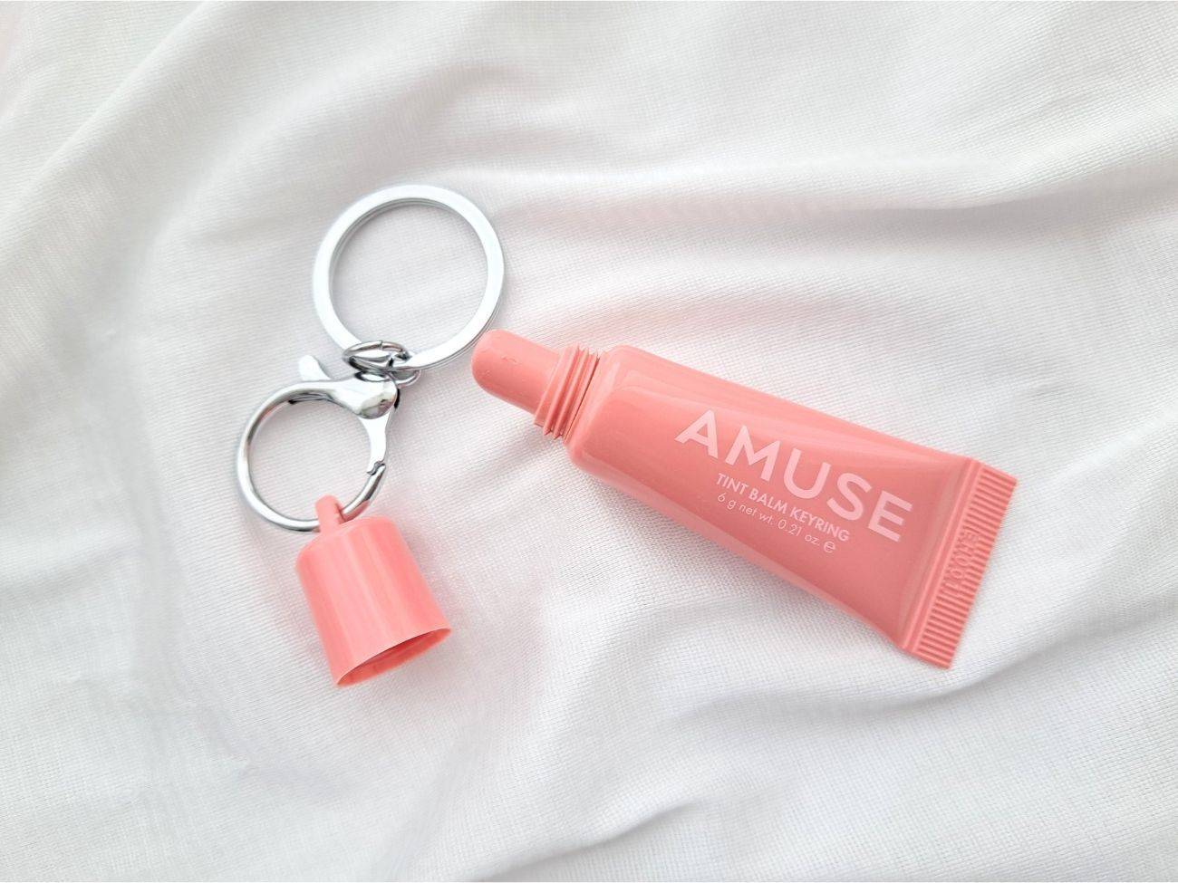 AMUSE ティントバームキーリング 09 ローズモモ
