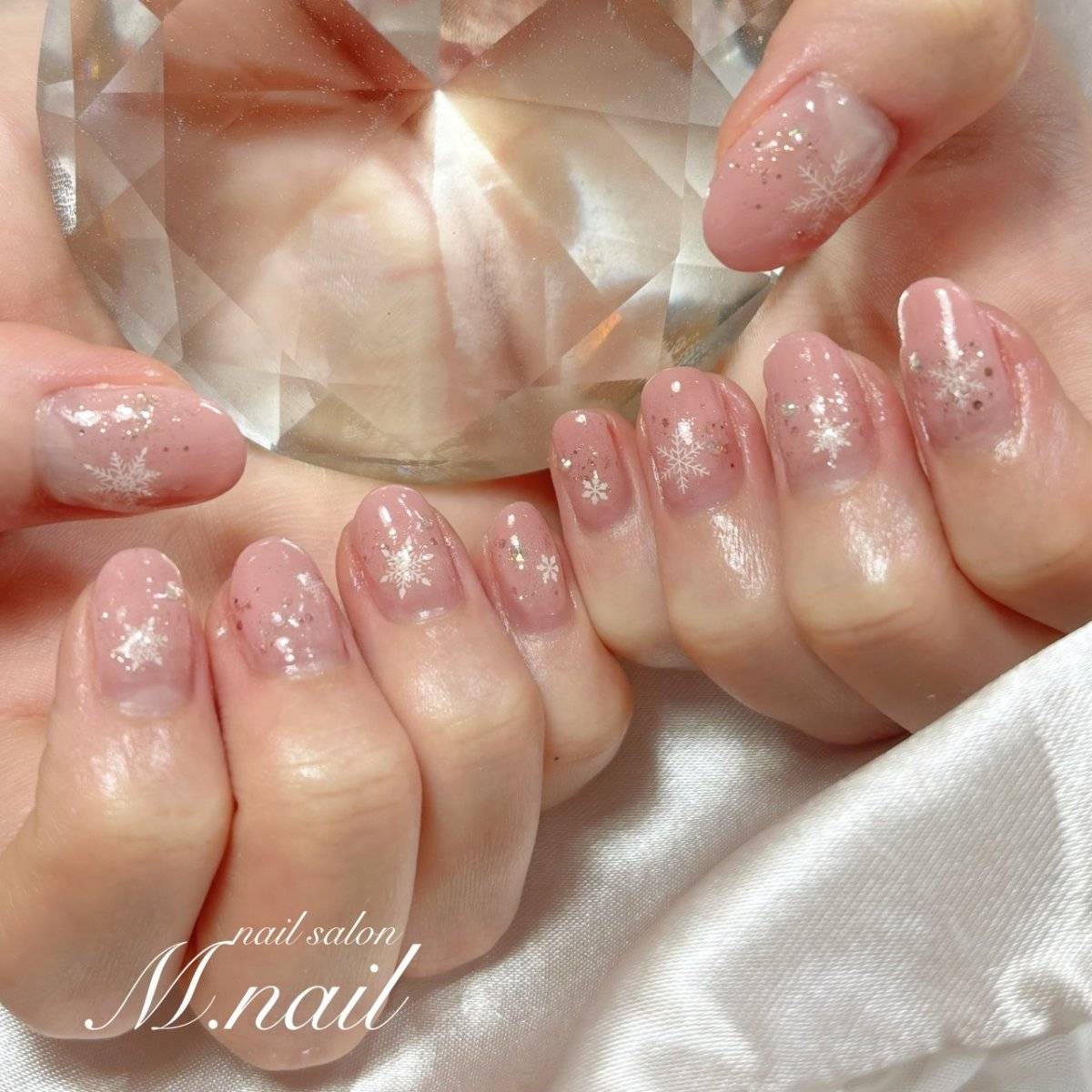 ピーチピンクネイル