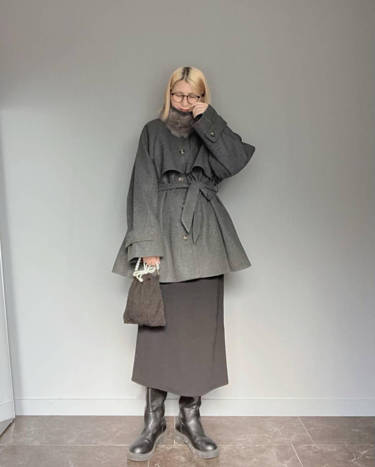 メリハリを意識したブラックコーデ