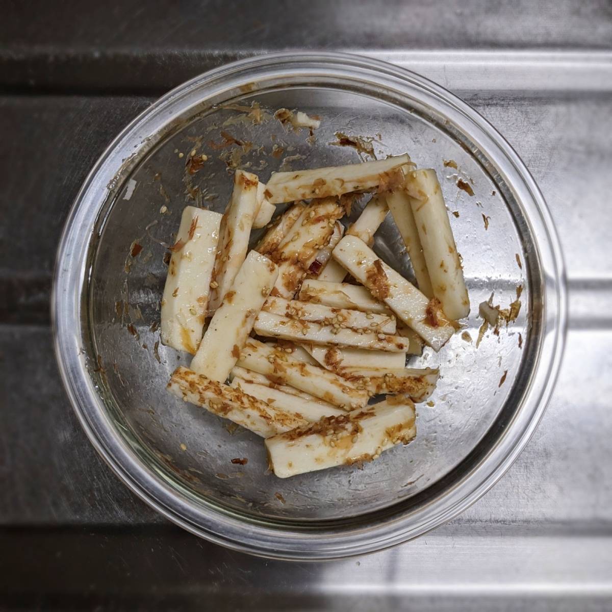 ヤマキ公式の「長いものわさび漬け」のレシピ