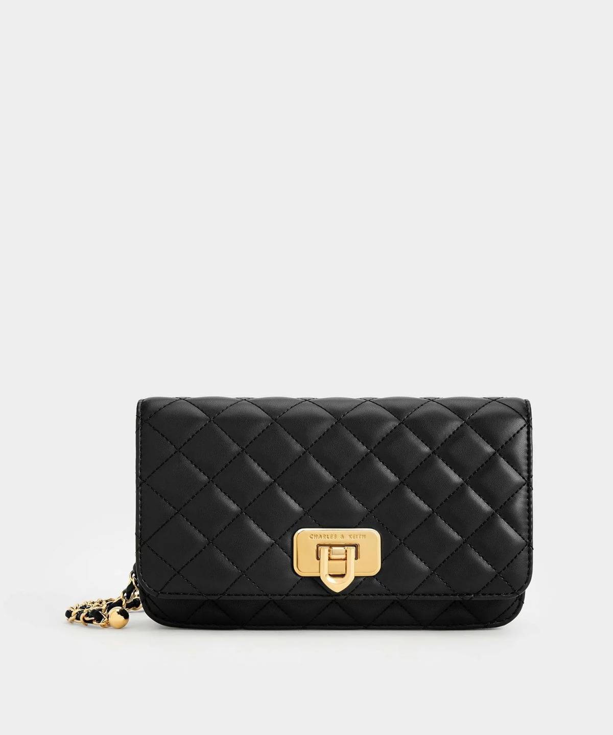 CHARLES & KEITH Cressida クレシダ キルトプッシュロッククラッチ