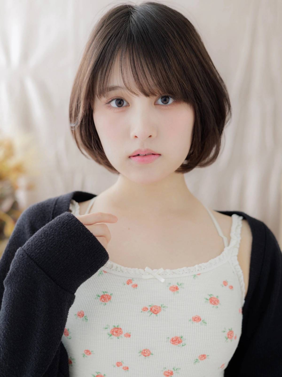 広がりにくいひし形ボブ