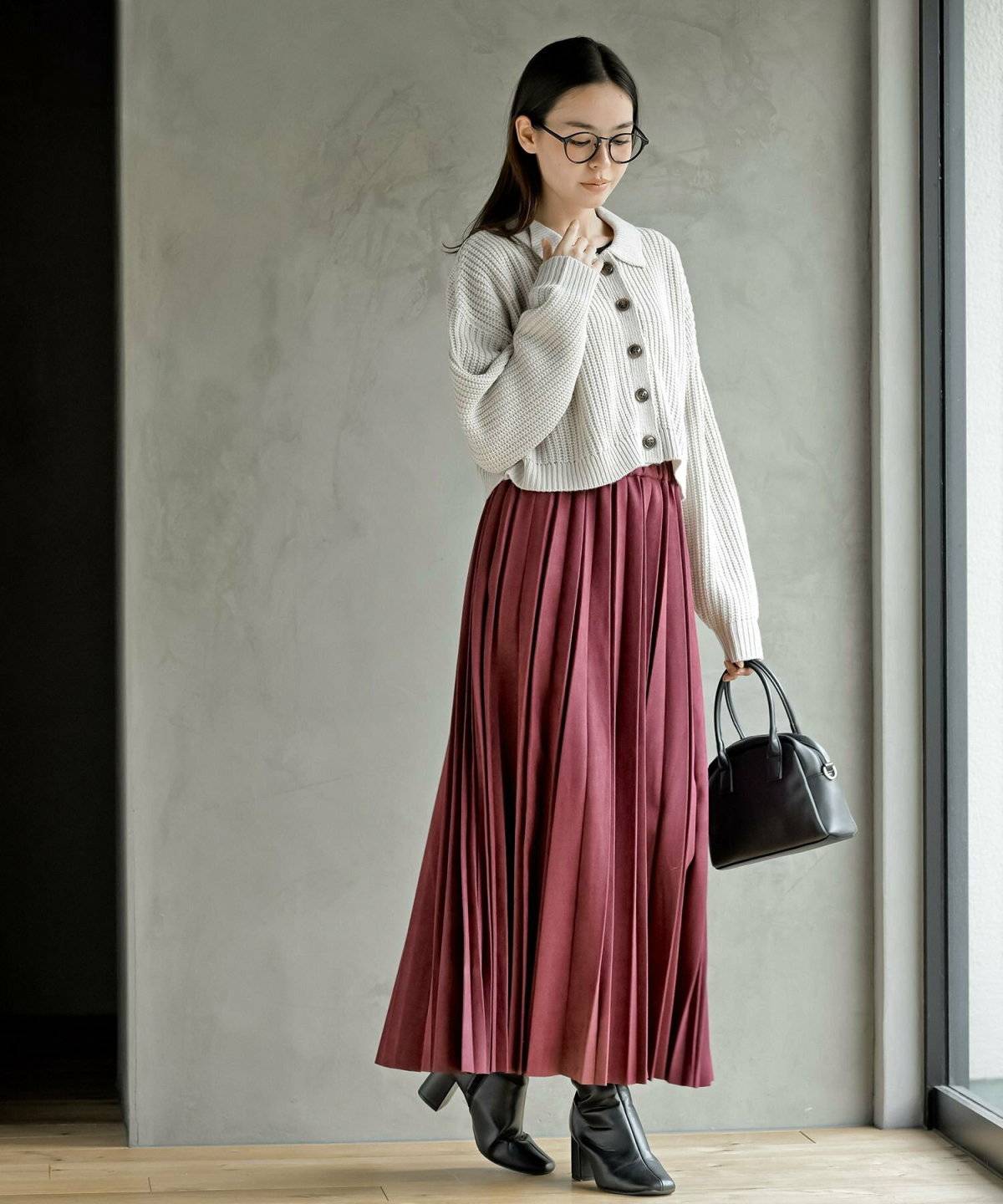 冬コーデの女性