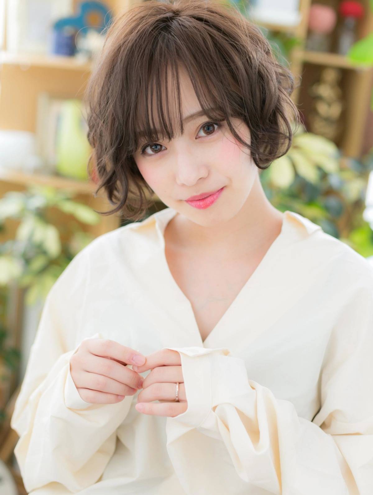 大人可愛いゆるカールボブ