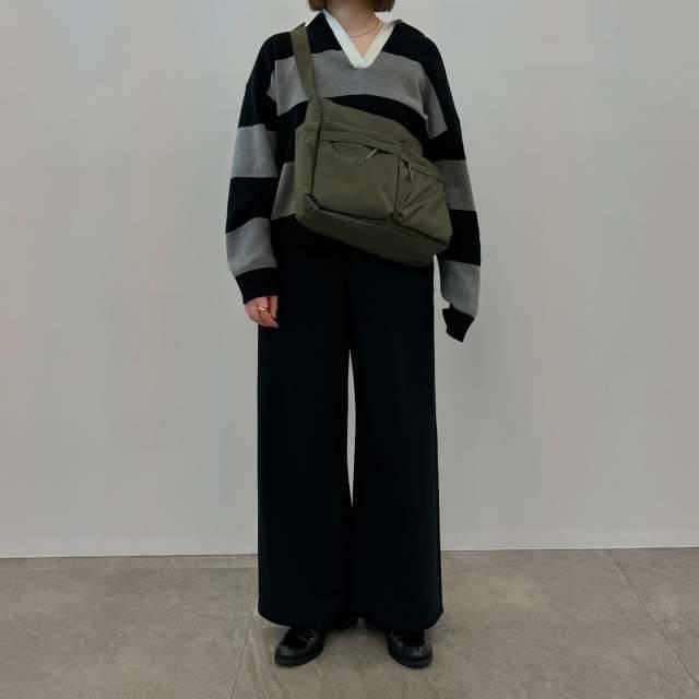 太めボーダー柄をアクセントにする♪