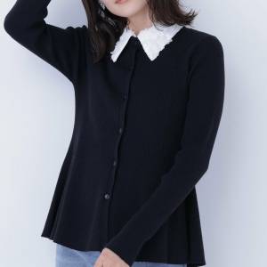  NATURAL BEAUTY BASIC 2wayカラーペプラムニット 