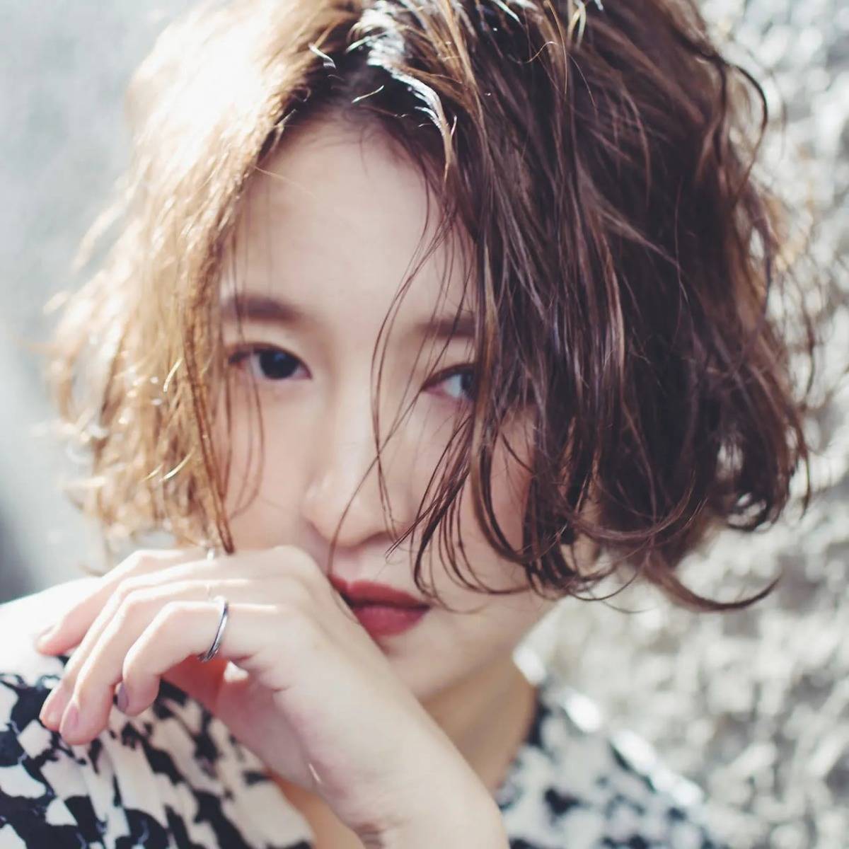 無造作ウェーブボブ