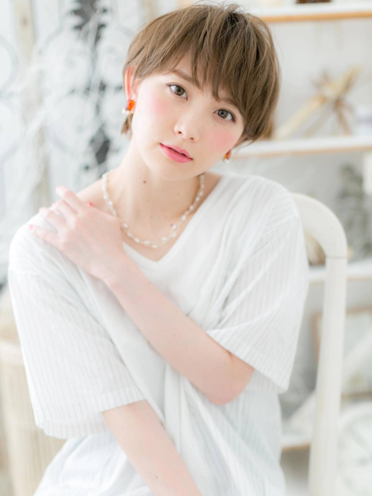 立体感のレイヤーショート