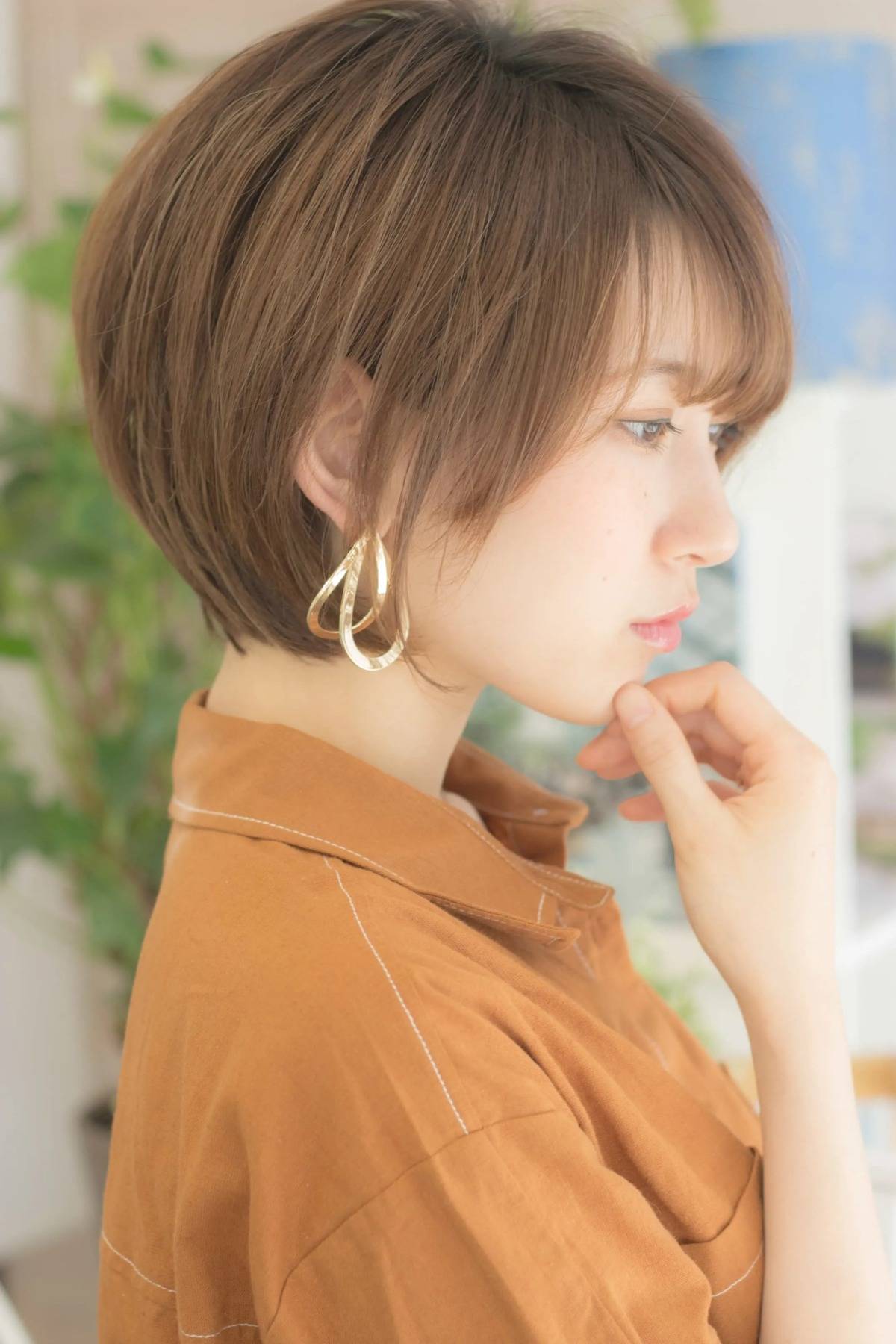 シンプル丸みショート