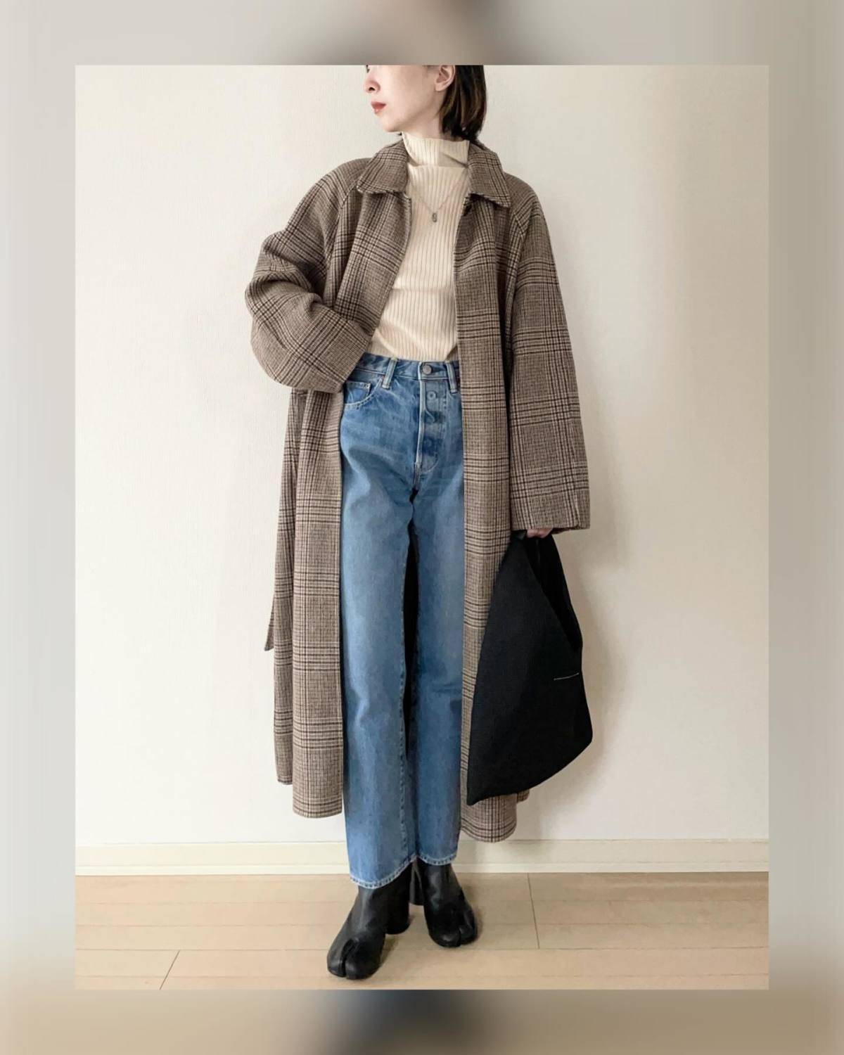 ロングコートを羽織る♪