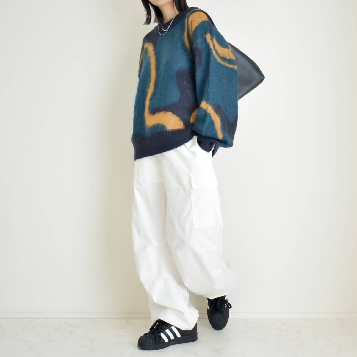 柄ニットを主役にする♡