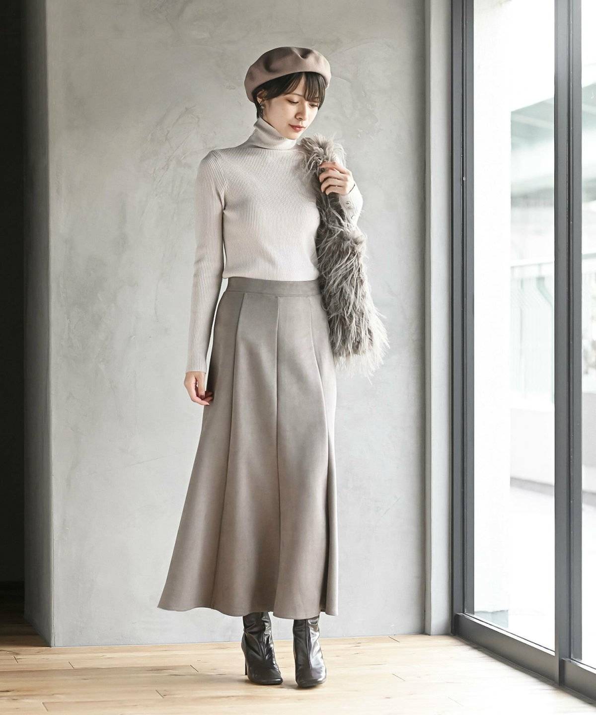 ベレー帽コーデ