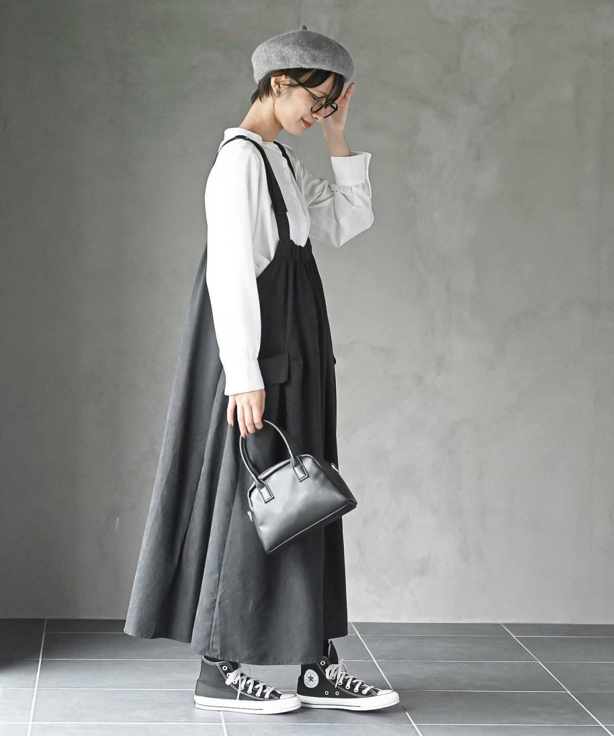 ベレー帽コーデ