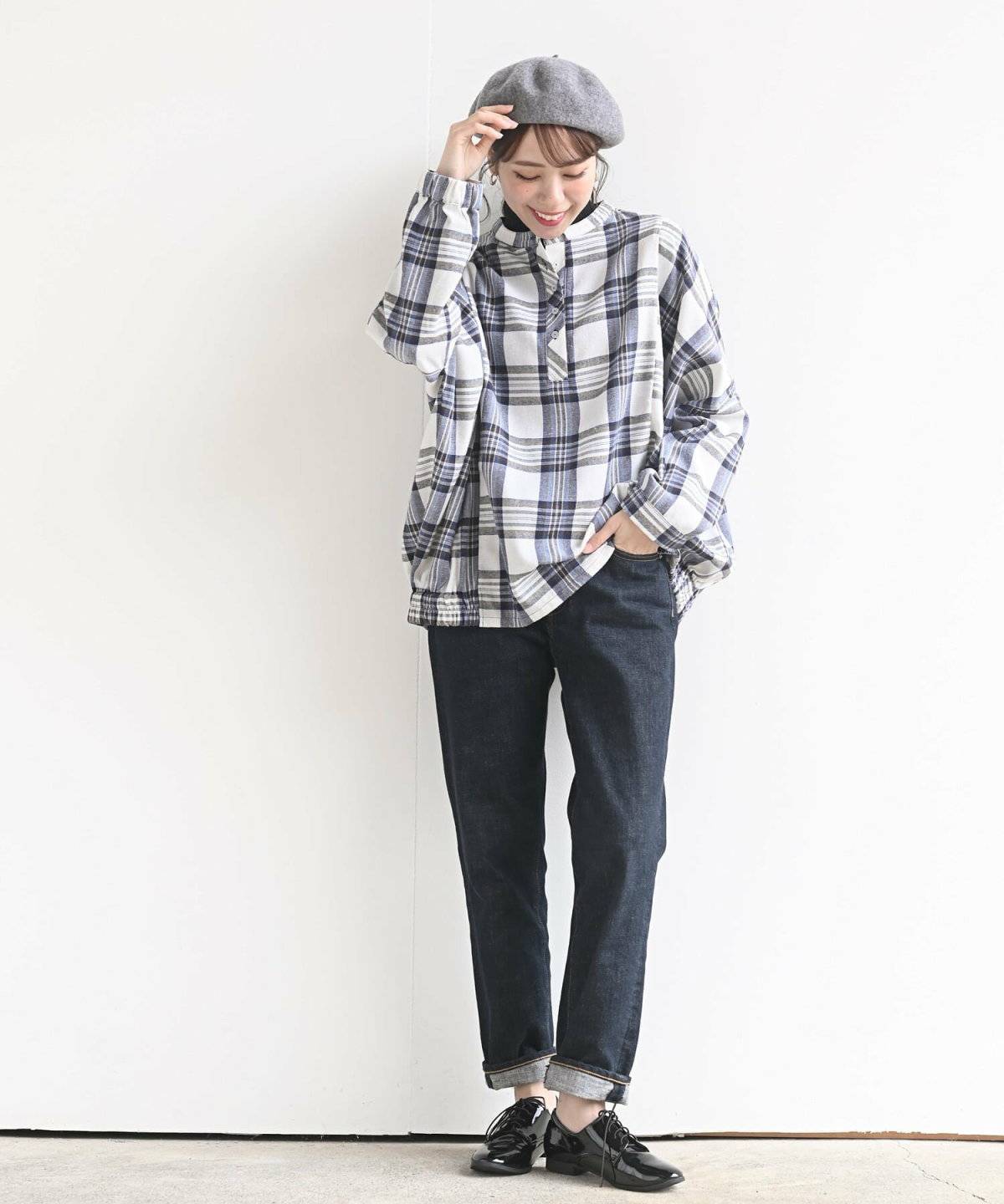 ベレー帽コーデ