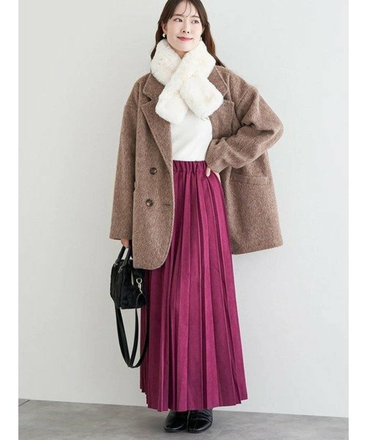 ロングコートコーデ