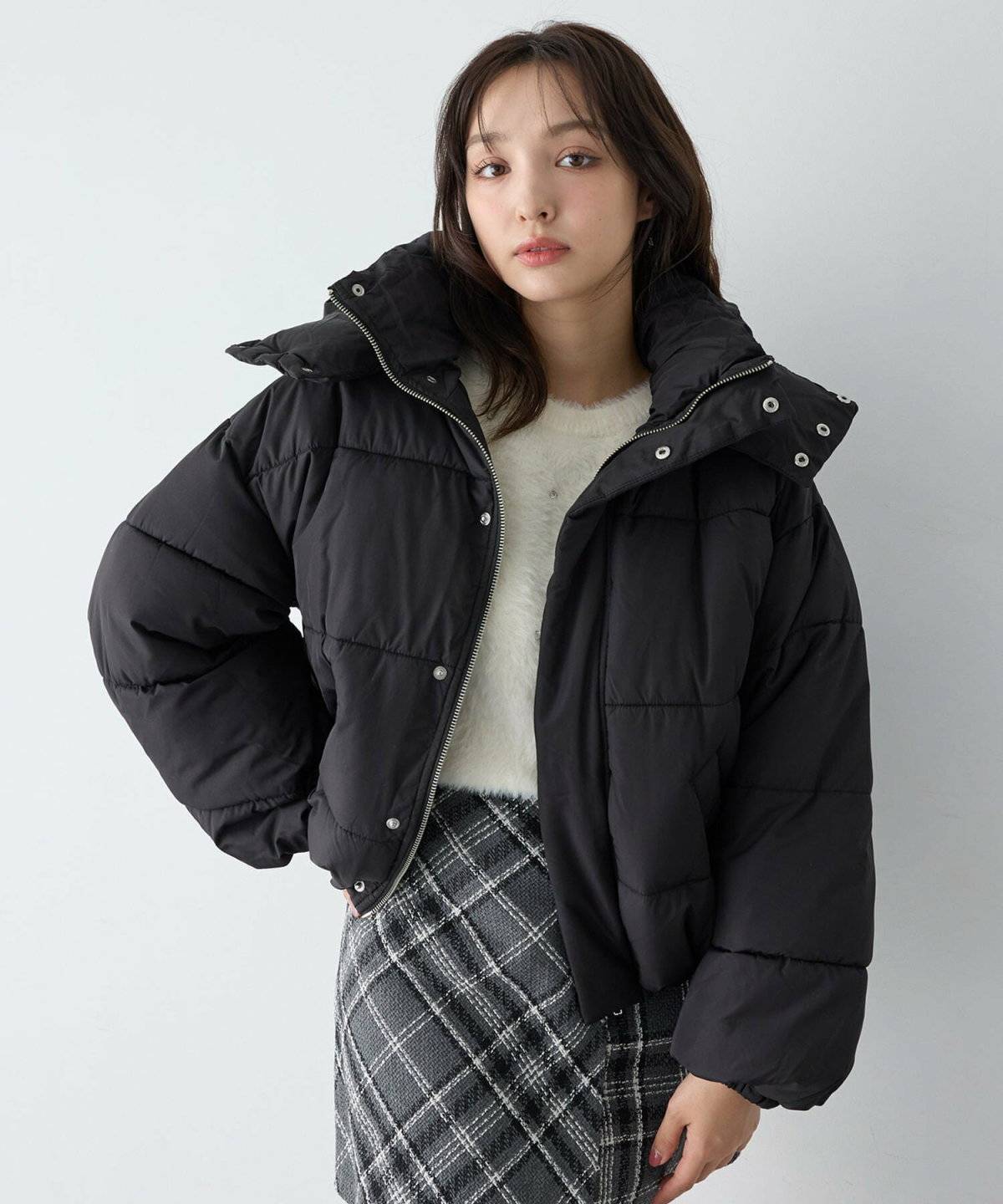 ダウンコートコーデ