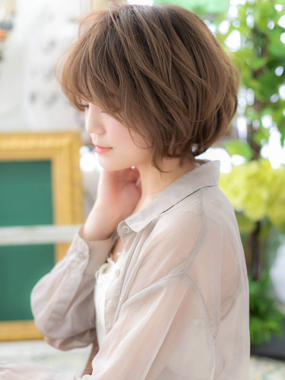 立体感パーマショート