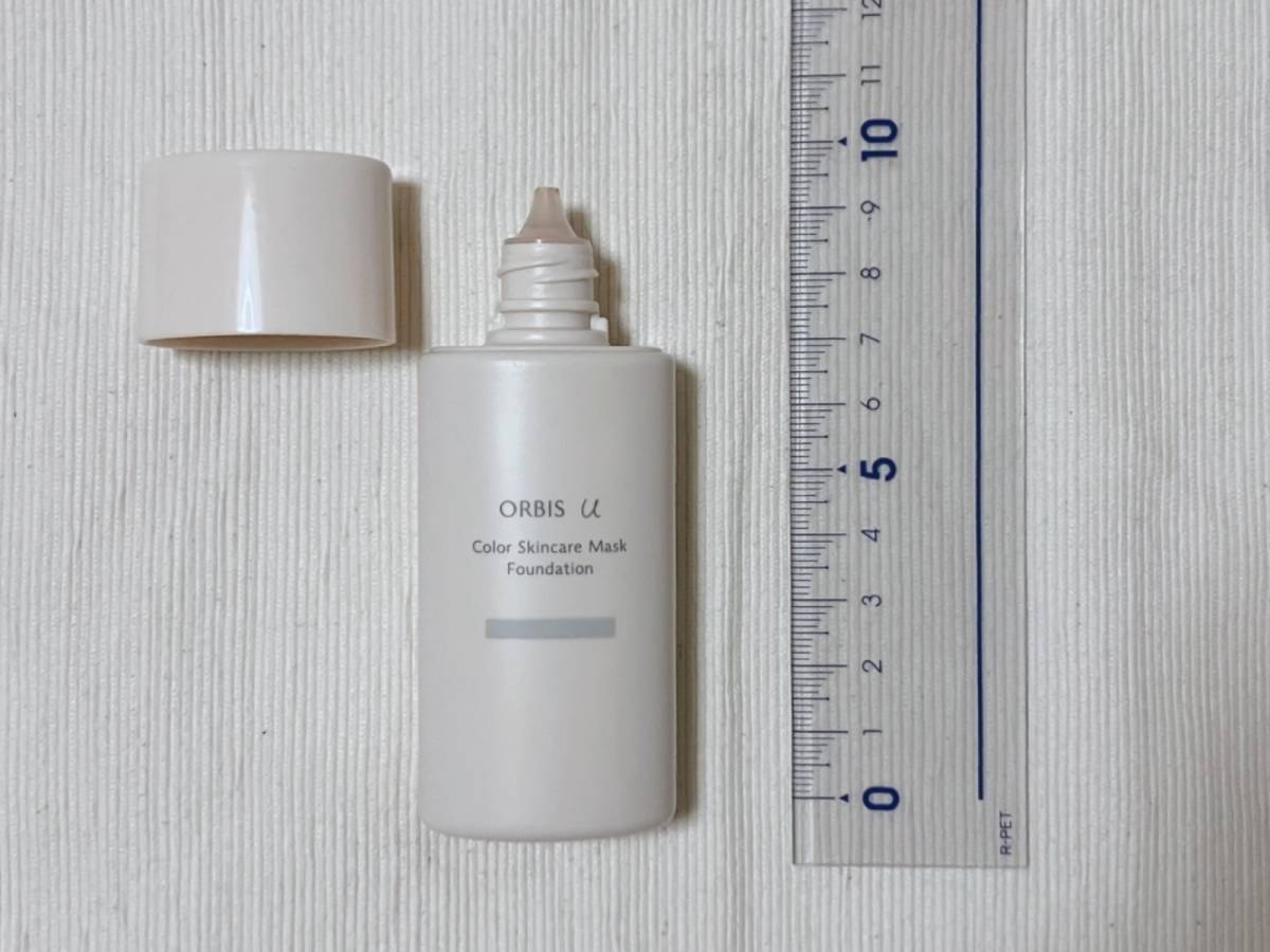 ORBIS U オルビスユー カラースキンケアマスクファンデーション ナチュラル01 リキッドファンデーション 本体 蓋開け 定規