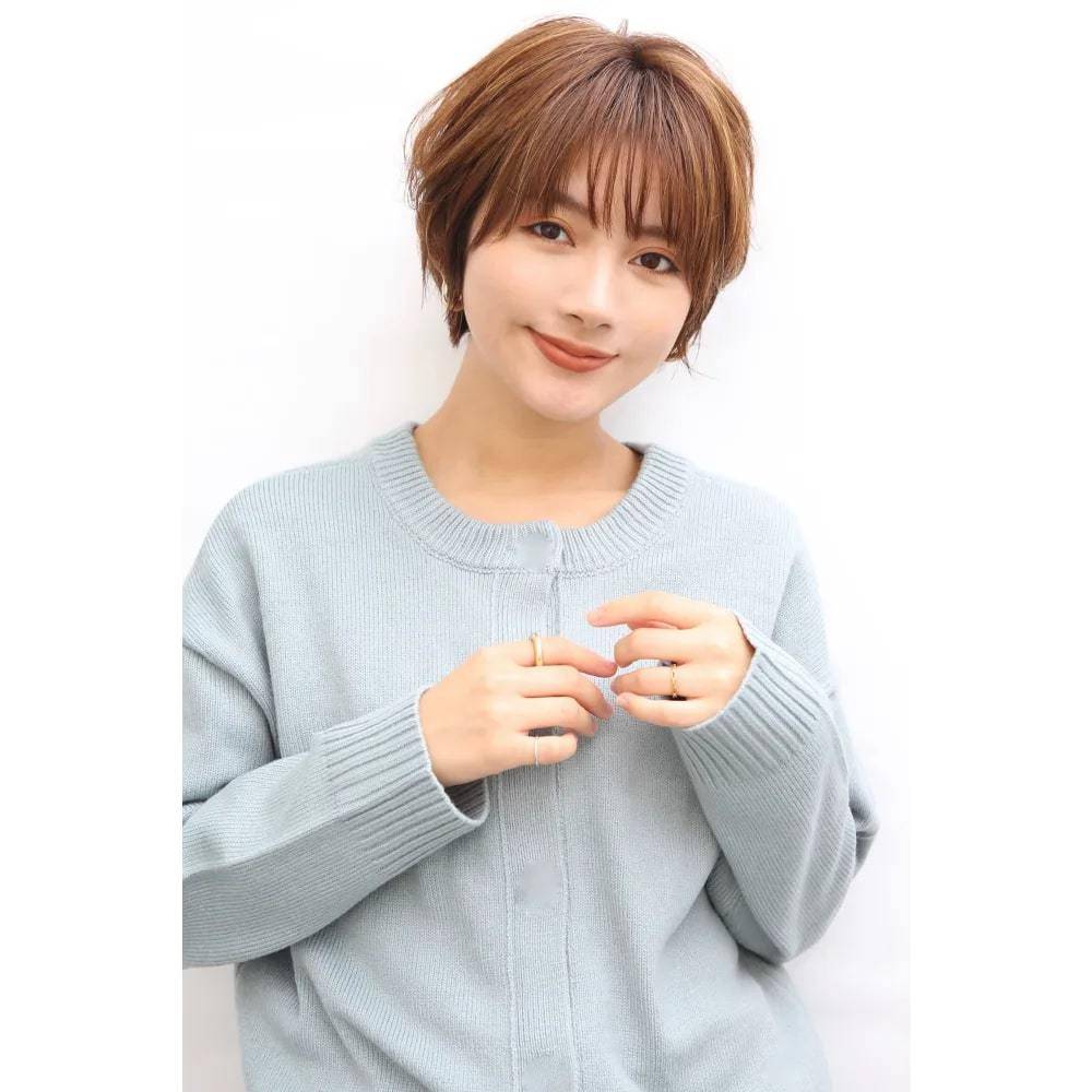 パーマで作る大人ショート