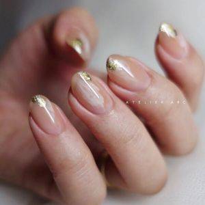  ヌーディーベージュネイル 