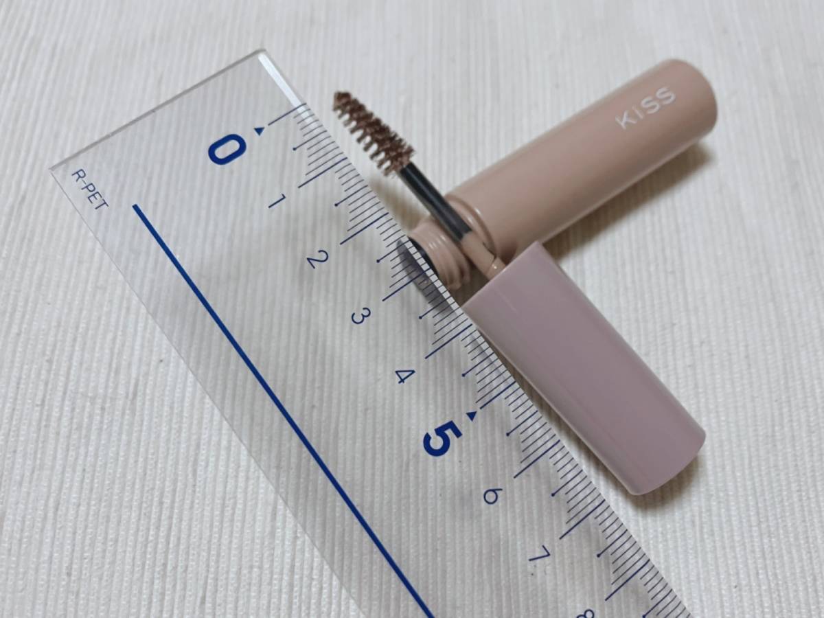 キス うす眉メーカー 02アッシュベージュ 眉マスカラ アイブロウマスカラ ブラシサイズ 定規