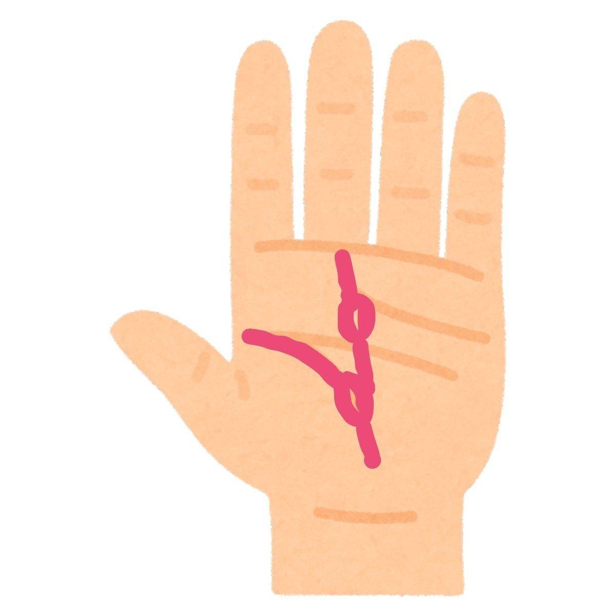 島がある生命線と運命線