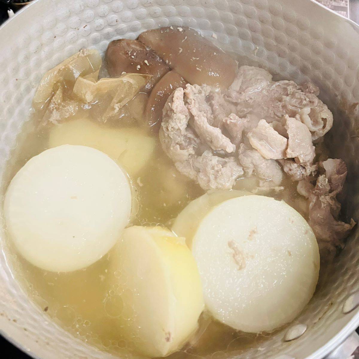 JAグループ公式の「減塩☆皮ごと大根と豚肉の旨煮」のレシピ