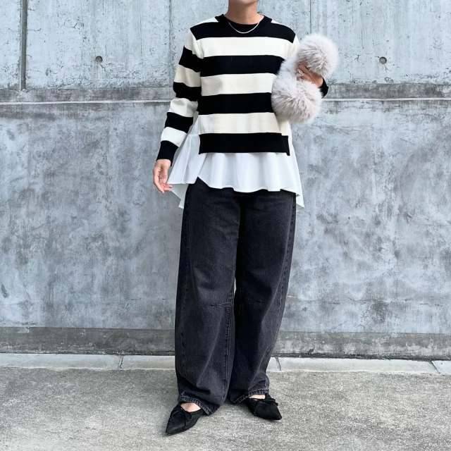 トップスの重ね着が◎