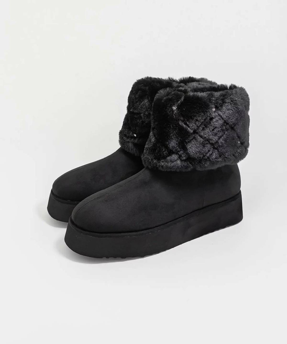 RANDA 2WAY ビジュー*キルティングファームートンブーツ