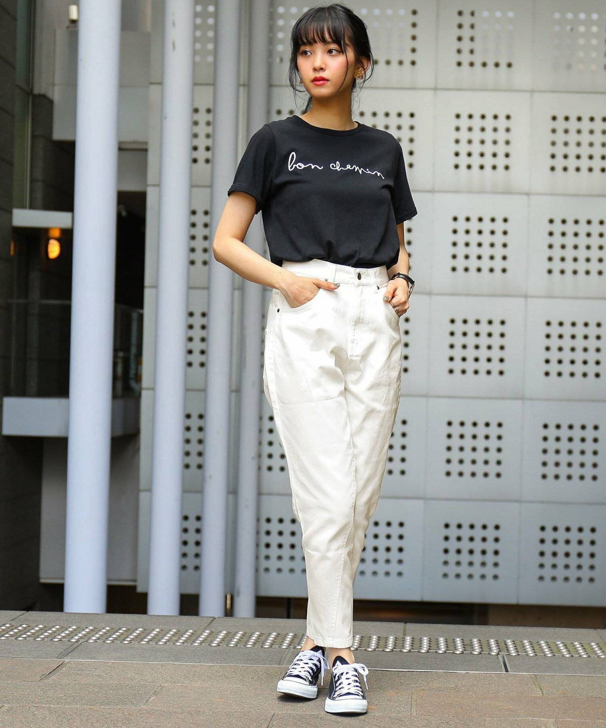 サルエルパンツコーデ