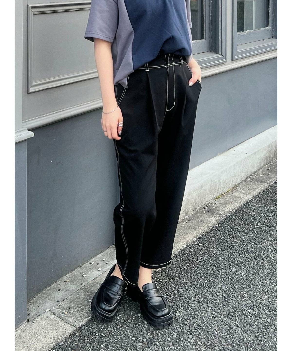 サルエルパンツコーデ