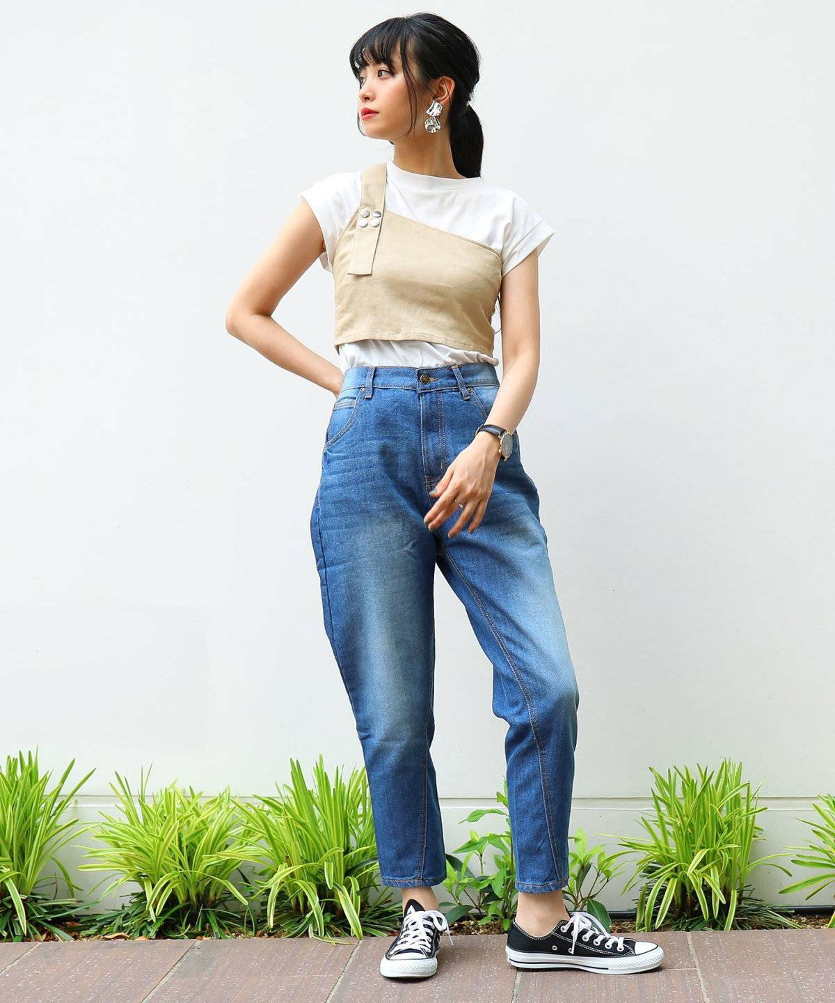 サルエルパンツコーデ