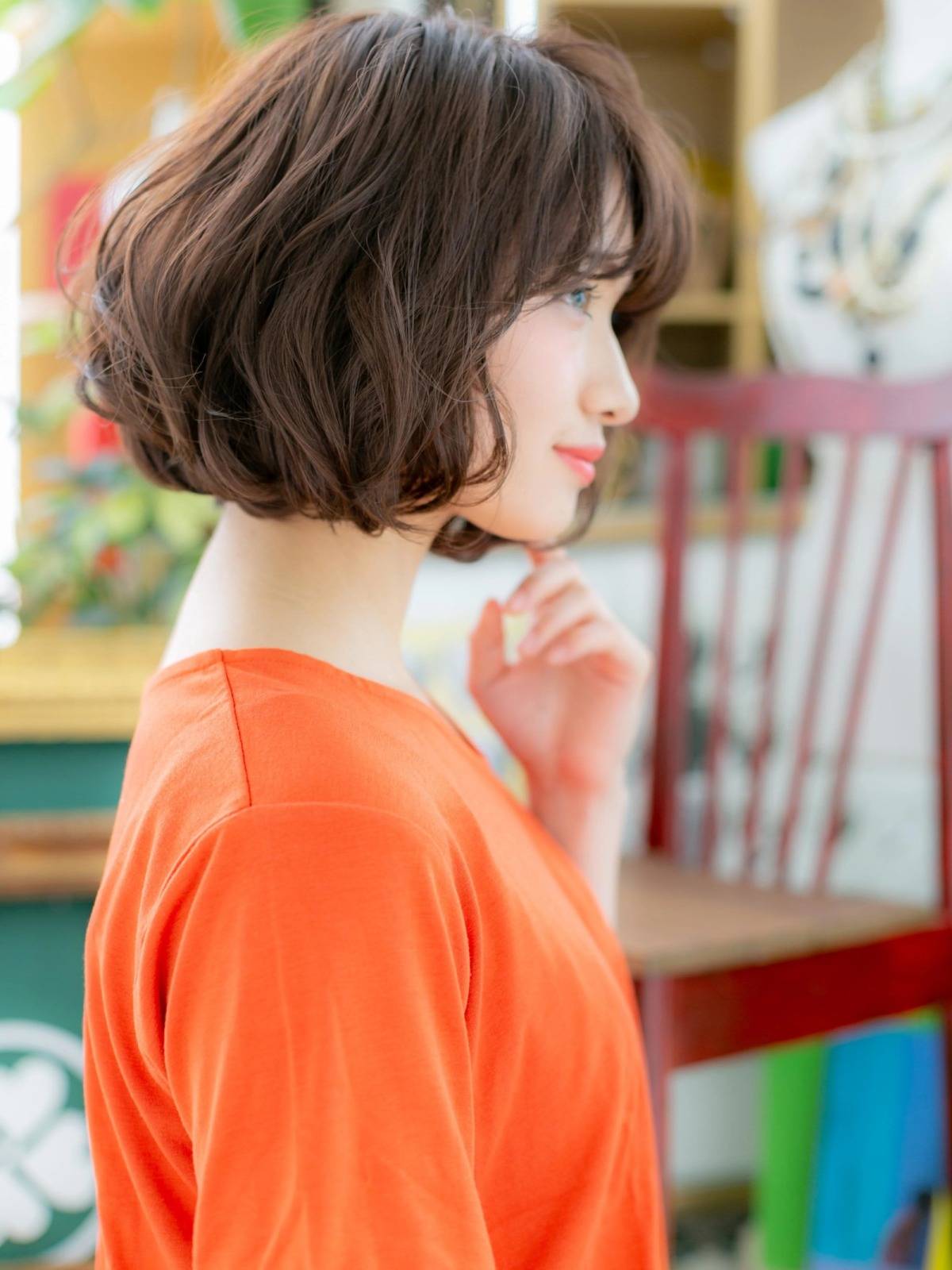 重めのパーマボブ