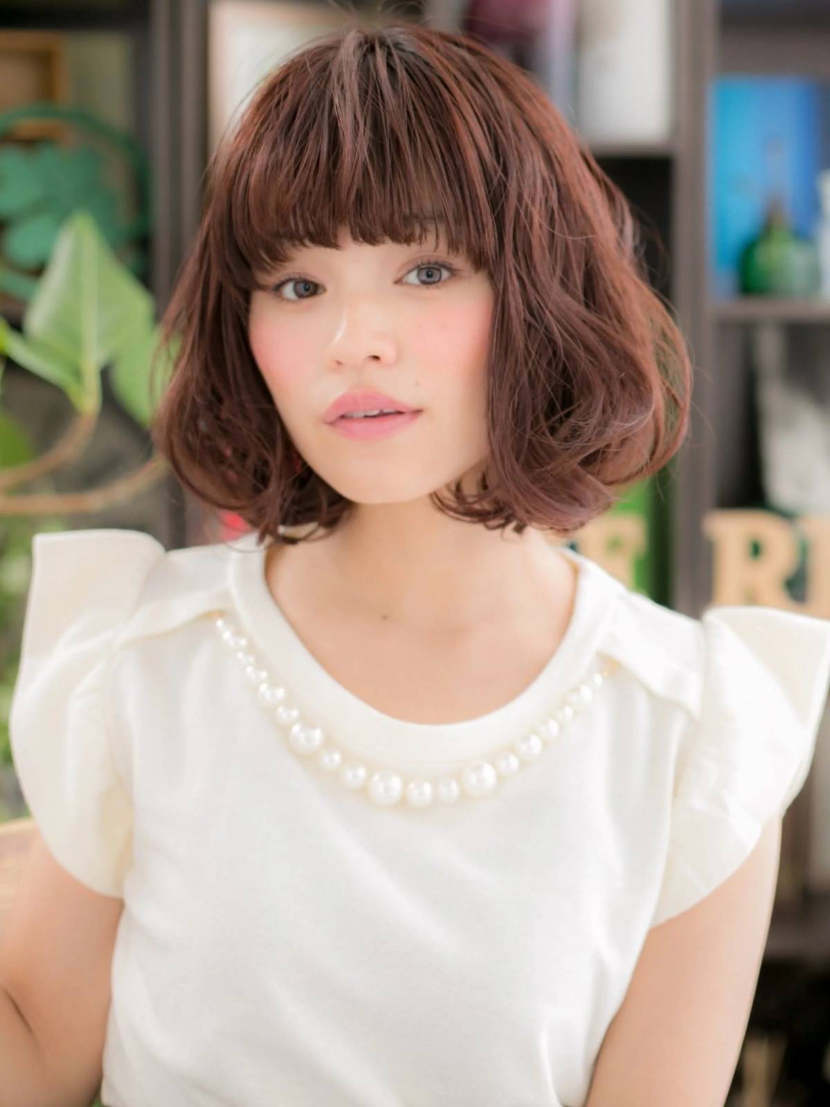 重ためのパーマボブ