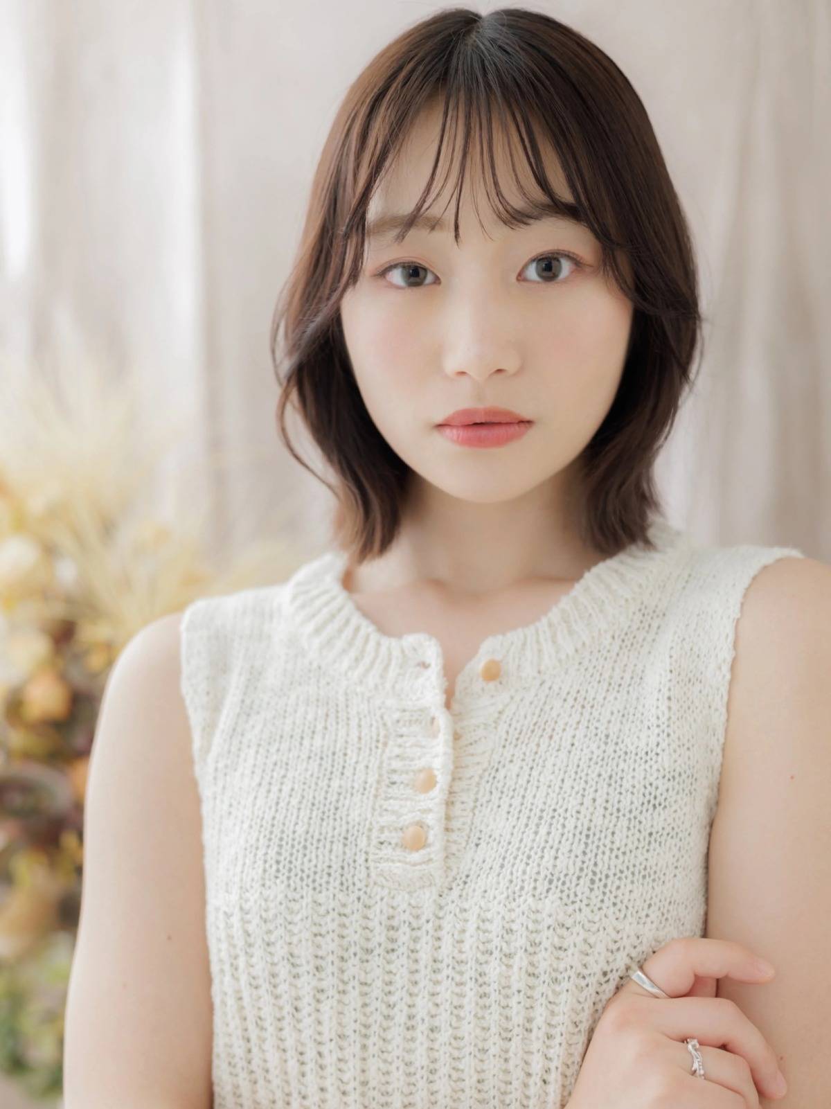 透けバングのくびれボブ