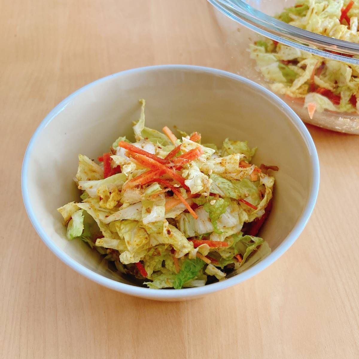 JAグループ公式の「生白菜人参キュウリカレーふりかけサラダ」のレシピ