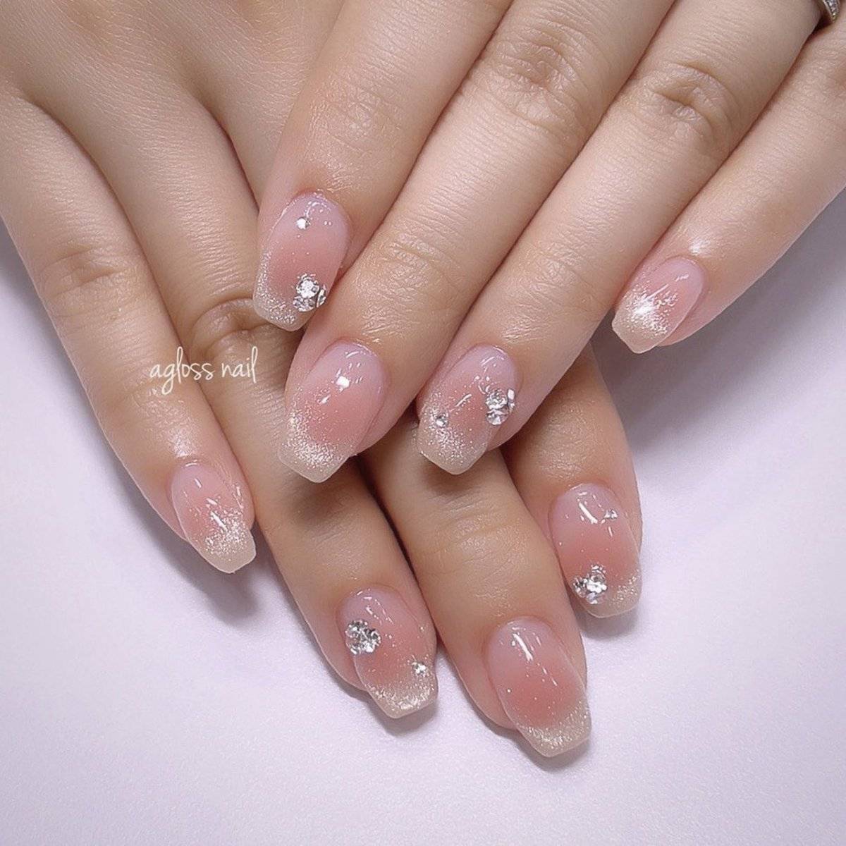 オレンジピンクネイル