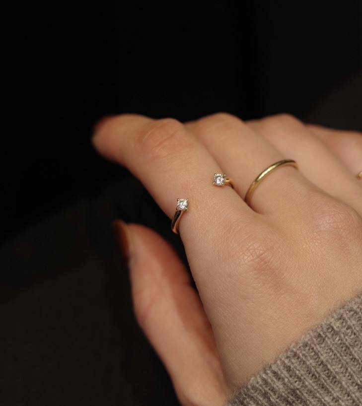 YullumのDouble CZ Open Ring