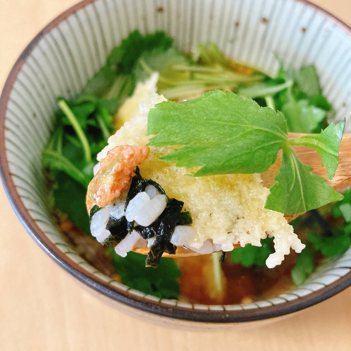 永谷園公式の「カリカリチーズと青ねぎ茶漬け」のレシピ