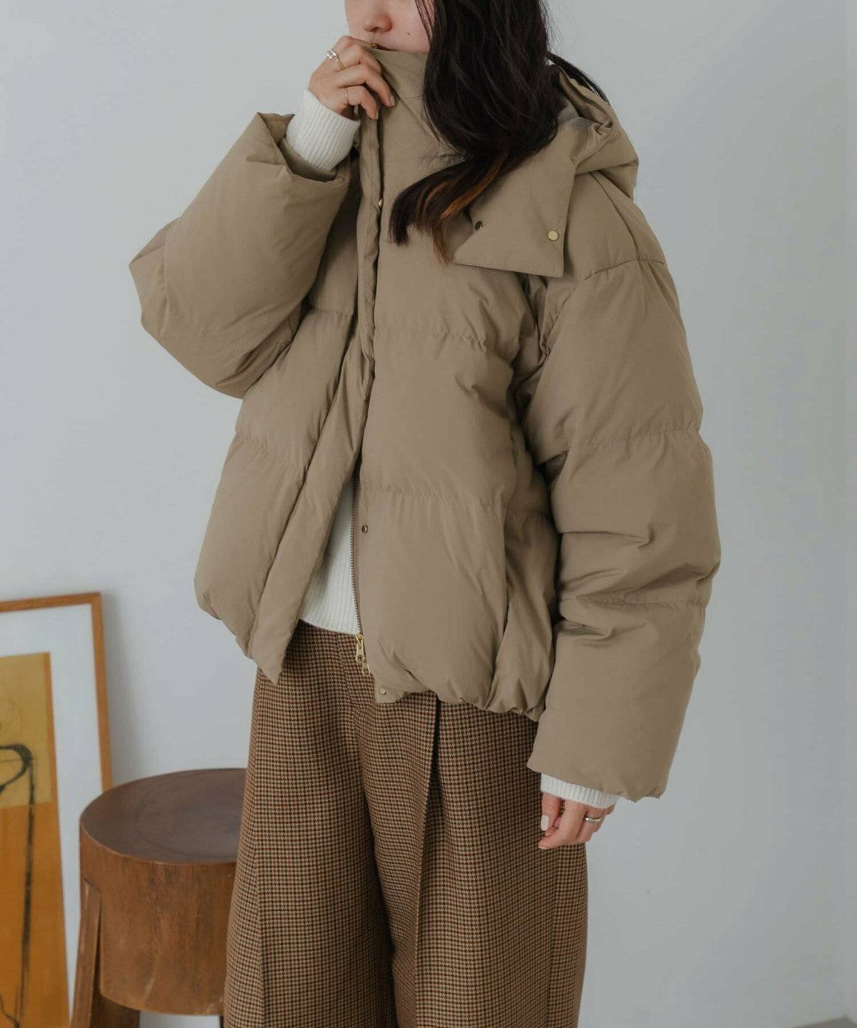 冬コーデの女性