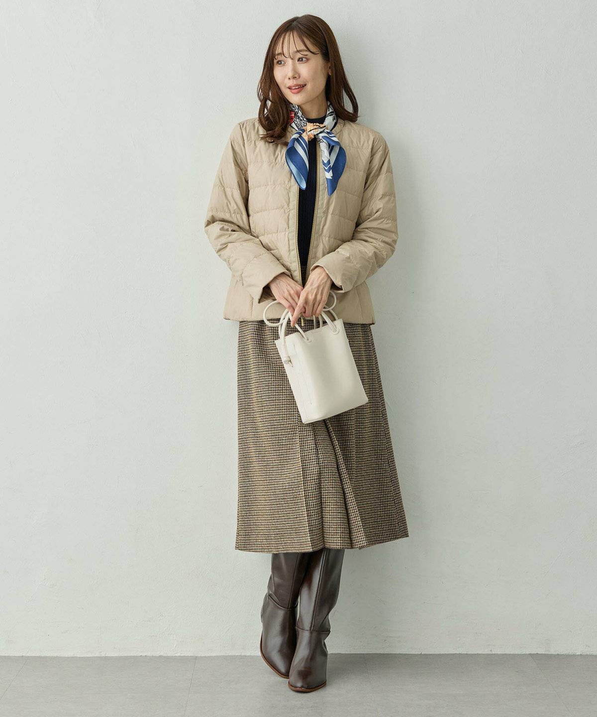 冬コーデの女性