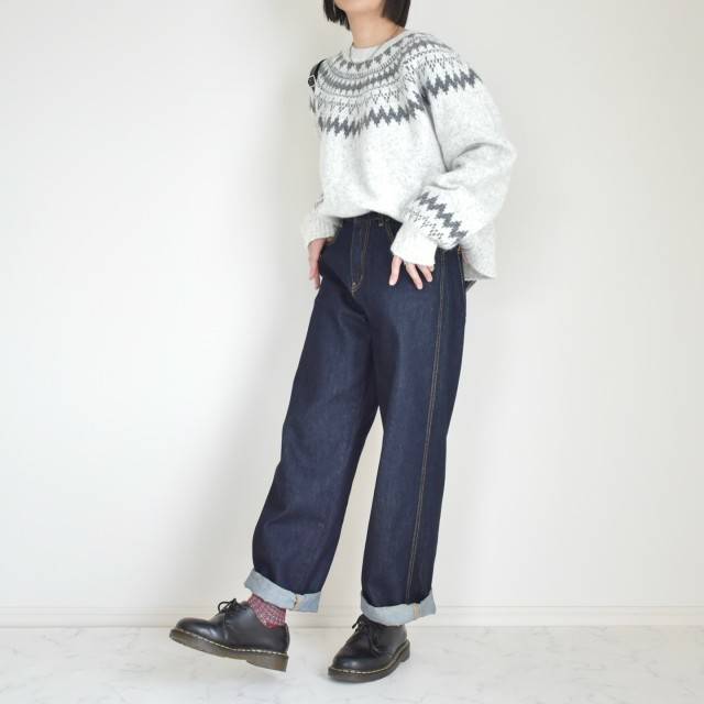 フェアアイル柄ニットを合わせる♪
