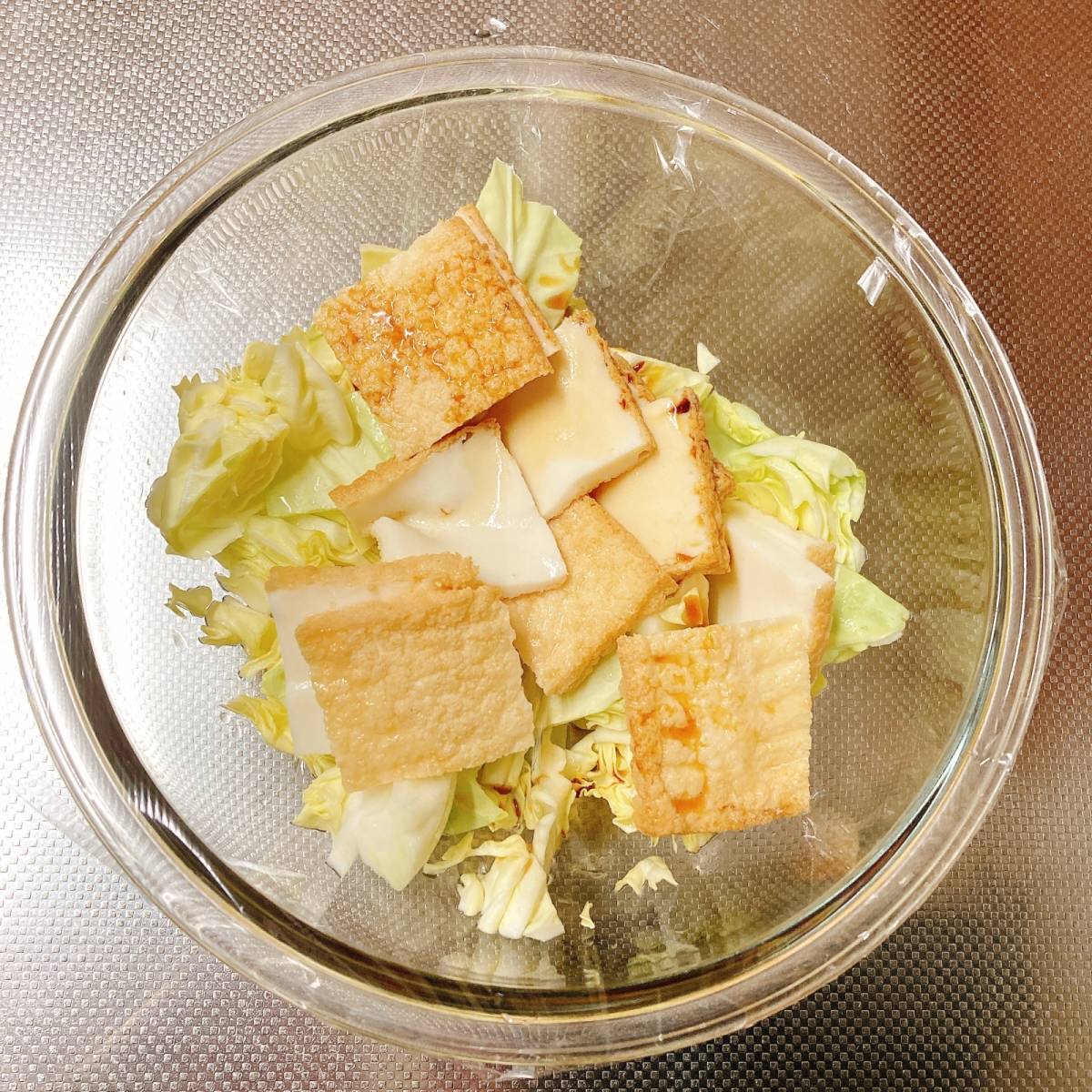 永谷園公式の「レンチン！白菜と厚揚げのあっさり煮」のレシピ