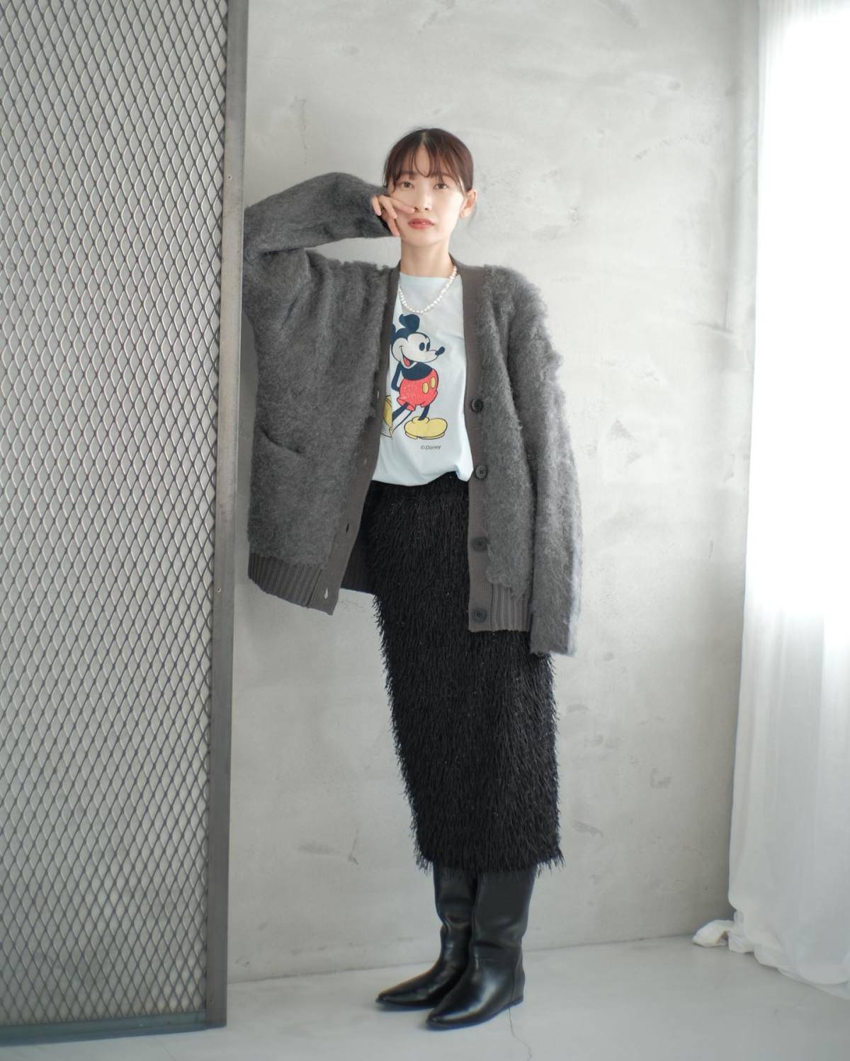 キャラクタートップスの上に羽織る！