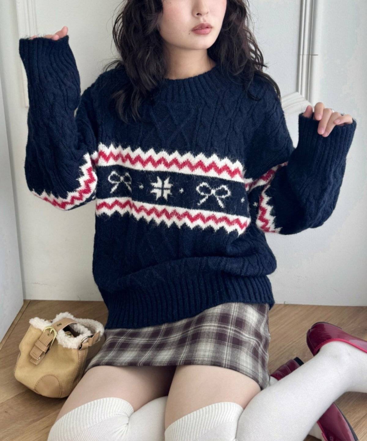 スカートコーデの女性