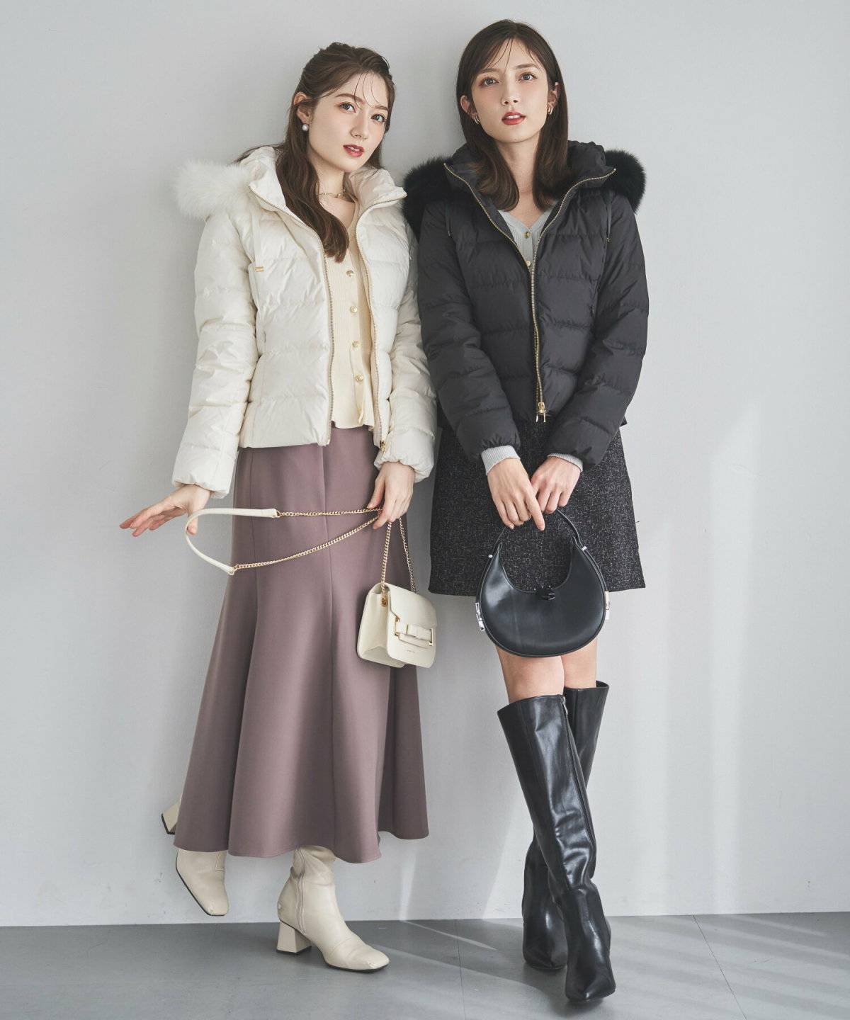 スカートコーデの女性