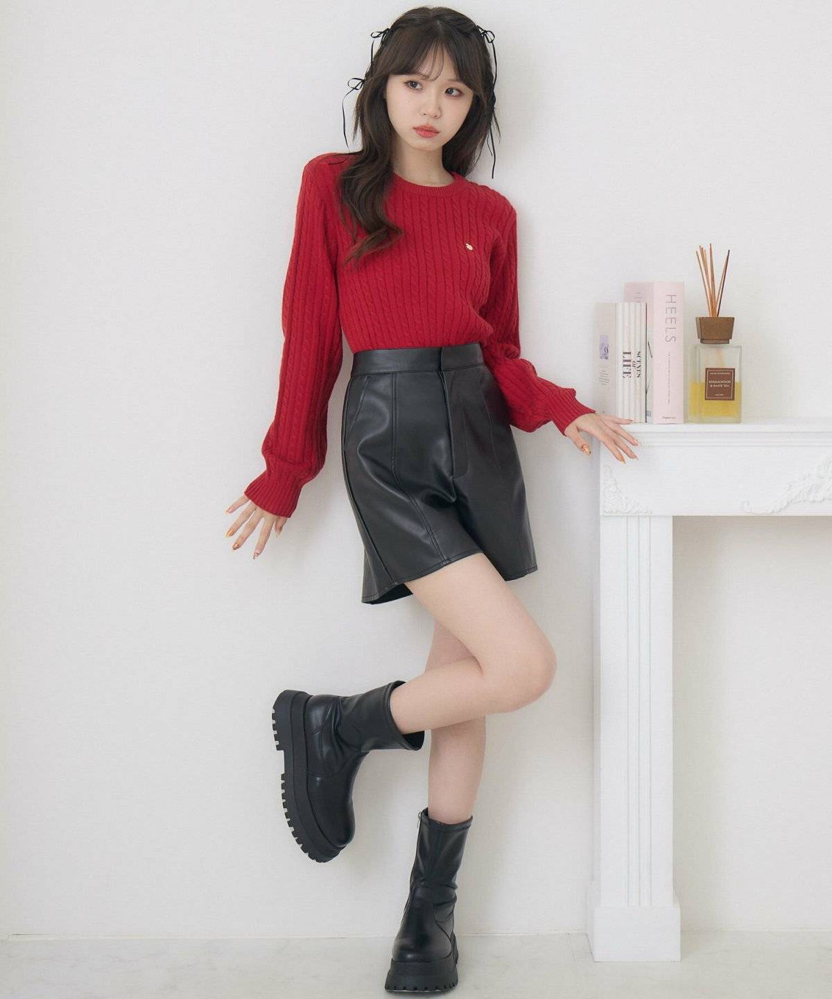 パンツコーデの女性