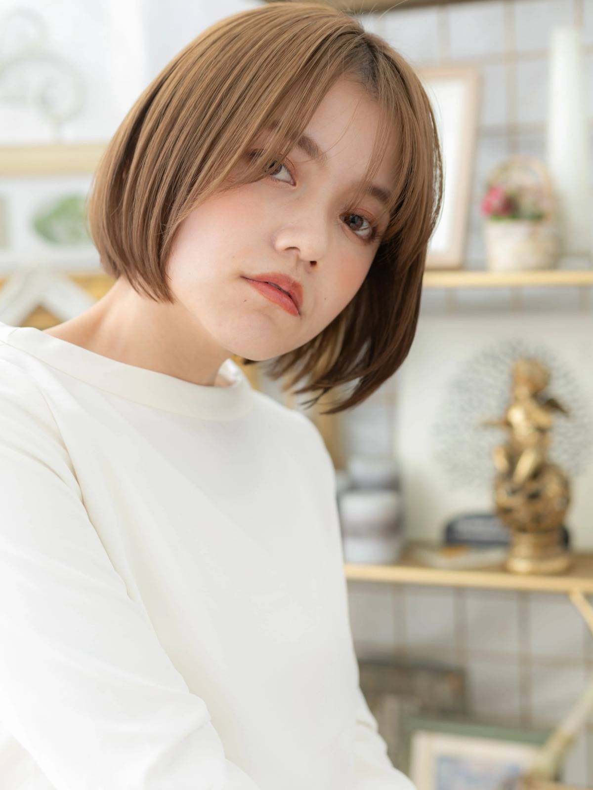 前下がりストレートボブ