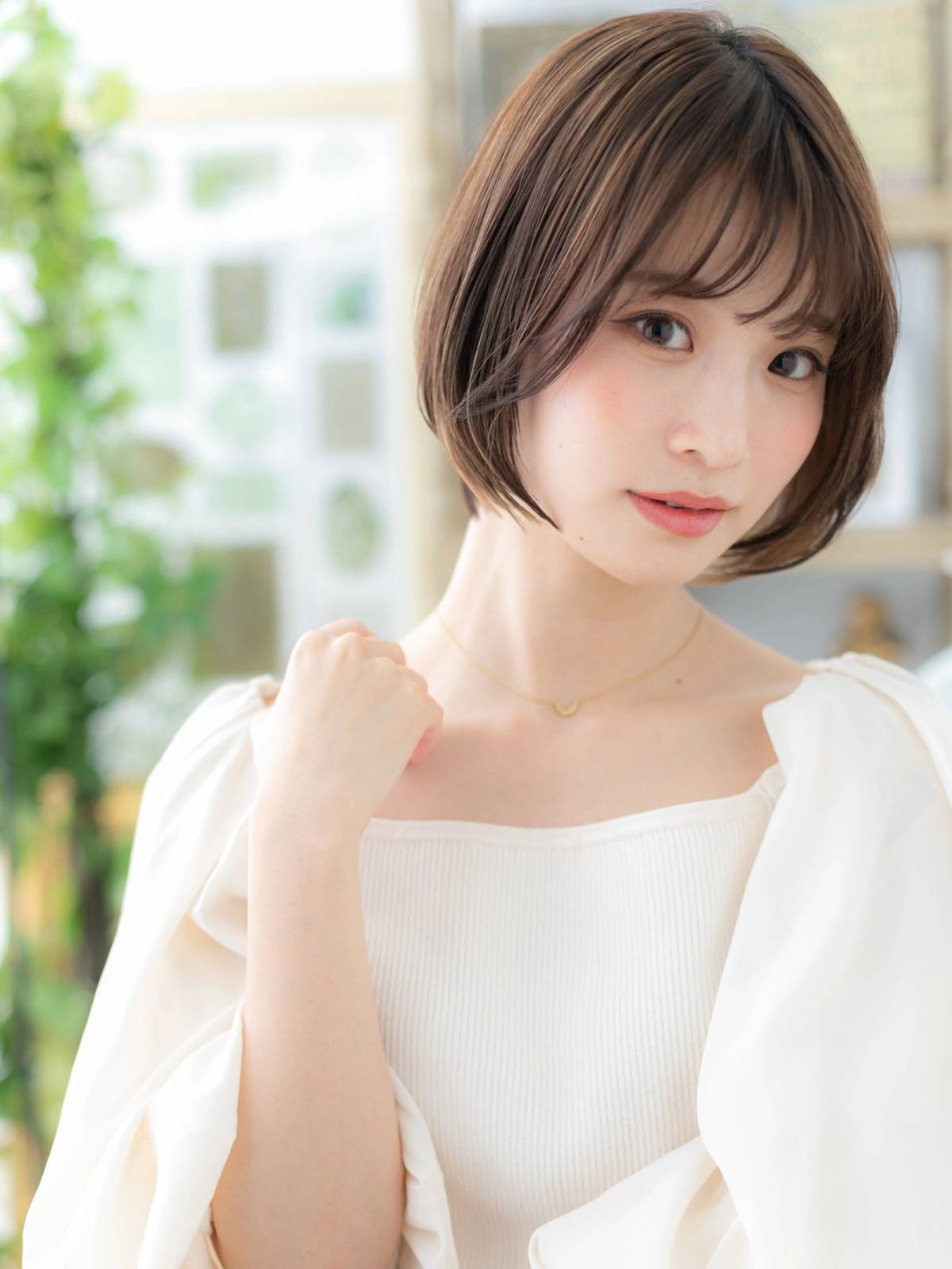 きれいめ前下がりボブ