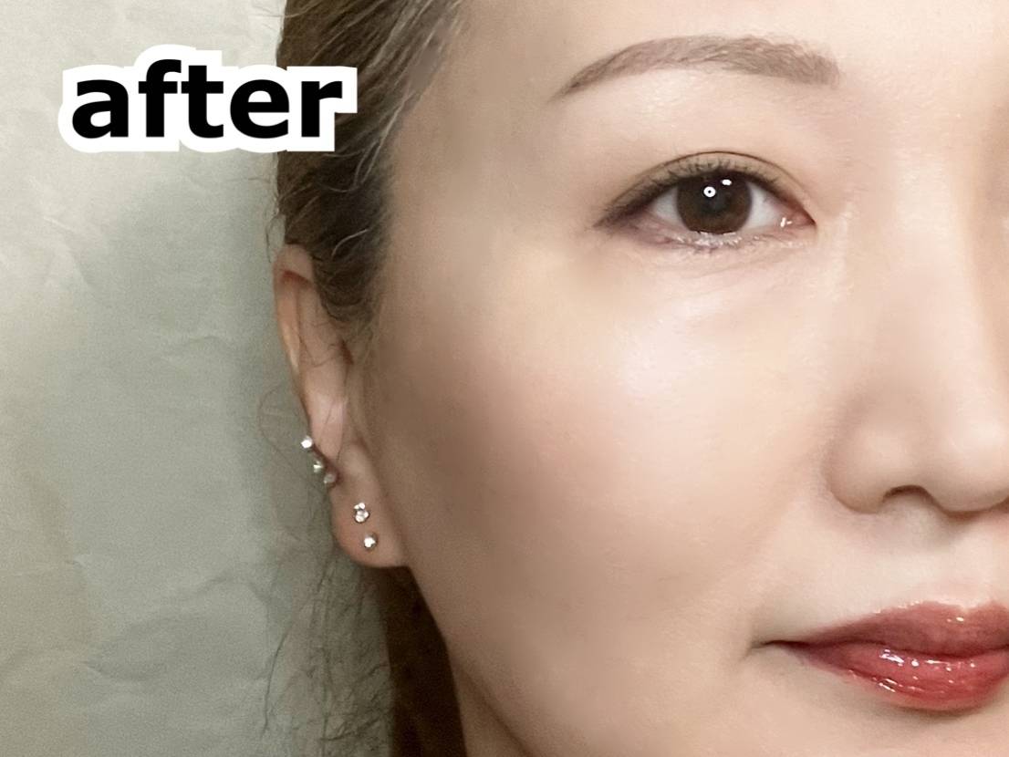 FASIO ファシオ エアリーステイBBティントUV 02 ライトベージュ after メイク後